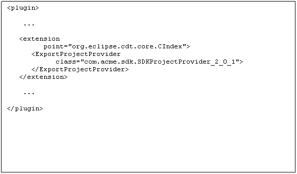 ExportProjectProvider extension point