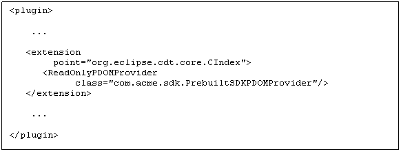 ReadOnlyPDOMProvider extension point